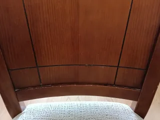 6 Sillas Comedor Madera Maciza Tapizadas