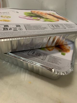 Bandejas de aluminio con tapa (5 uds)