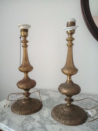 Lámparas de cobre antiguas para restaurar