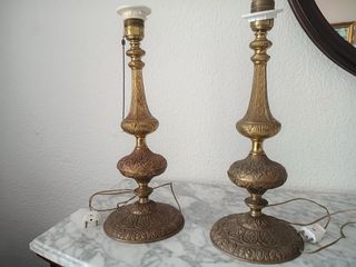 Lámparas de cobre antiguas para restaurar