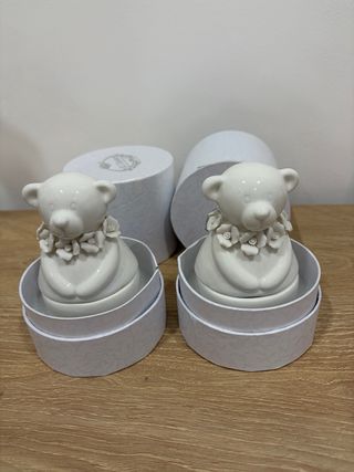 Orsetti in ceramica con candela 2 orsetti