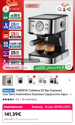 ☕ Cafetera HiBREW H5 + Kit Barista Pro