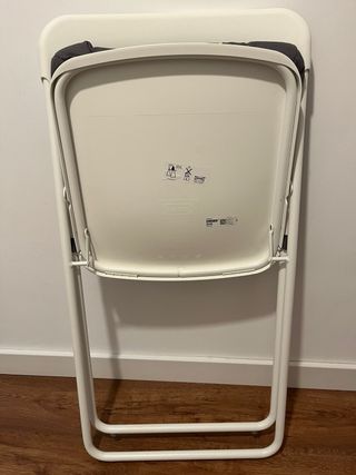 2 Sillas plegables Vihals con cojín gris