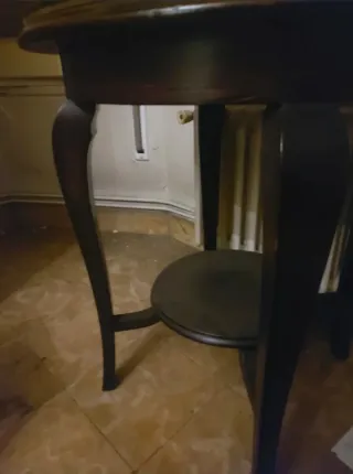 Velador Antigua Madera Maciza Impecable