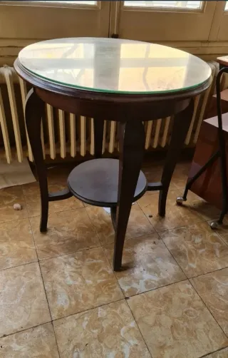 Velador Antigua Madera Maciza Impecable