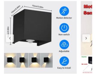 Aplique de pared moderno negro