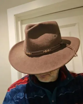 Sombrero de hombre marrón