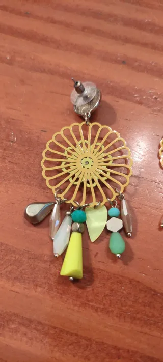 Orecchini pendenti vintage gialli