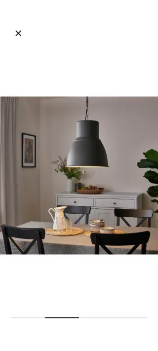 Lámpara Hektar Ikea 38cm Negra