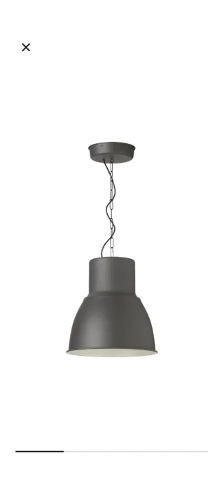 Lámpara Hektar Ikea 38cm Negra