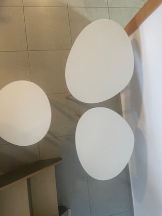 Conjunto 3 mesas centro madera blancas