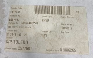 JUEGO TORNILLOS DE RUEDA CON ANTIRROBO PORSCHE