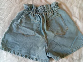 Pantaloncini donna denim vita alta tg S