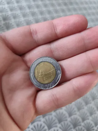 Moneda 500 Liras Italia 1988