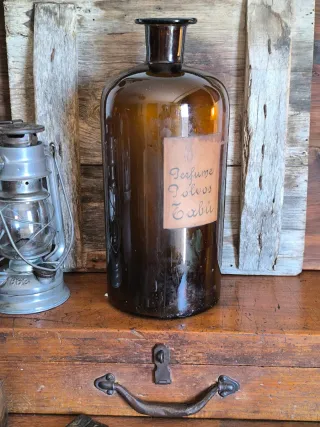 Gran Frasco de boticario Albarelo vidrio soplado