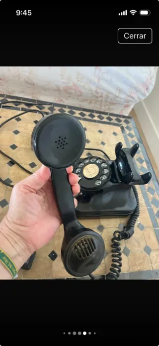 Teléfono antiguo Telefonica negro