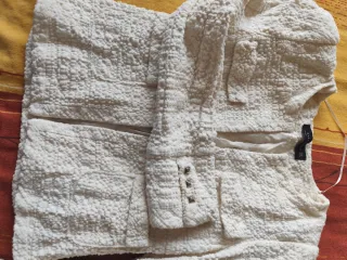 Chaqueta Zara Blanca Texturizada