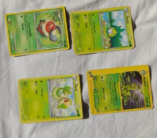 Carte Pokemon Kricketot, Petilil, Snivy, Bayleef