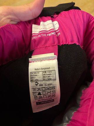 Pantalón de nieve Wedze Talla 5 años.