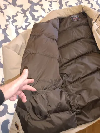 Chaqueton/plumas impermeable River Woods beige