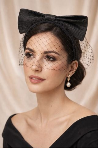 Tocado/Diadema Luisa Spagnoli Lazo Velo Negro