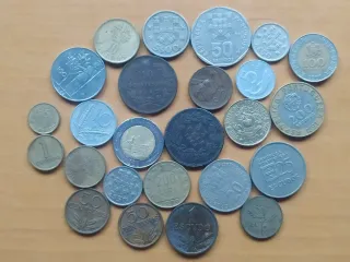 25 Monedas antiguas Italia y Portugal