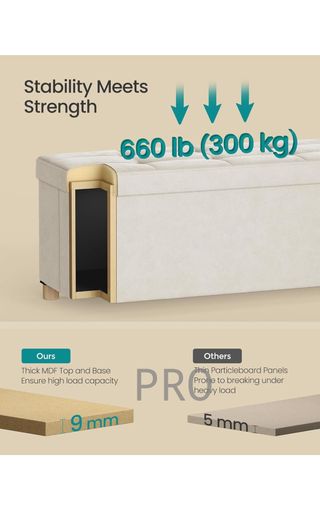 Banco otomano de almacenamiento 77L