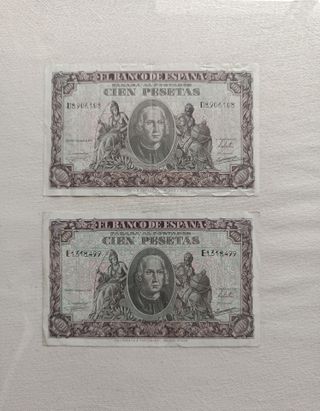 Pack 2 Billetes 100 Pesetas 1940