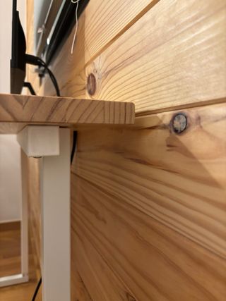 Mesa de escritorio madera y metal