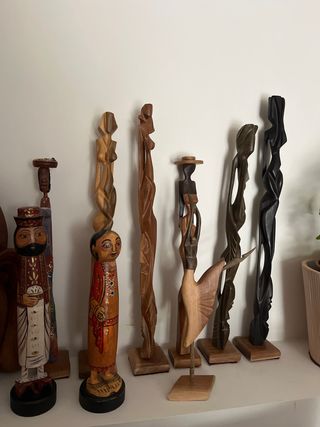 Colección Figuras Madera Tallada Varios países