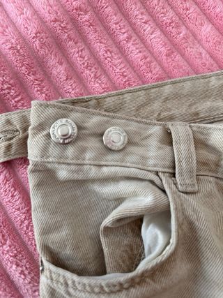 Pantalón ancho beige