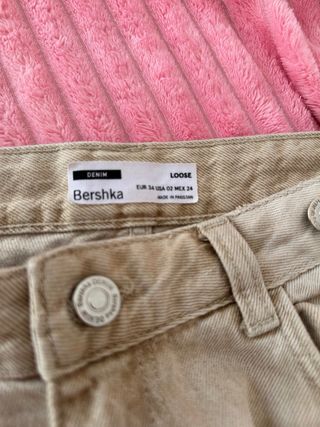 Pantalón ancho beige