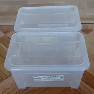 2 Cajas Almacenaje IKEA SAMLA Transparentes