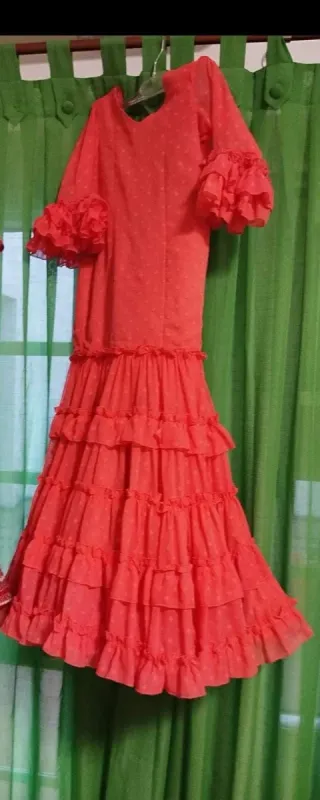 Traje de Flamenca Rojo y Blanco