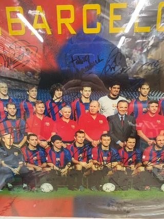 FC Barcelona Poster Firmado 2001/2002