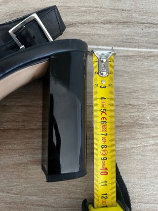 Sandalias negras tacón plataforma, ZaraWomam