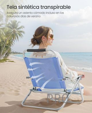 Silla de playa plegable portátil - Songmics