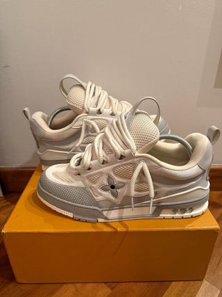 Scarpe Louis Vuitton Grigio Bianco