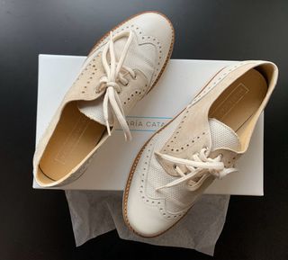 Zapatos de comunión niño talla 36 beige – piel – M