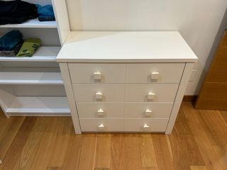 Cómoda 6 cajones blanca lacada