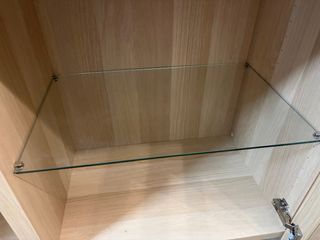 Vitrina comedor madera y cristal
