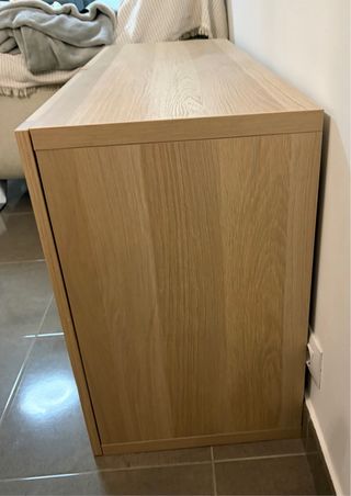 Vitrina comedor madera y cristal