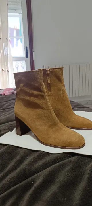 Botas Mango Tacón Marrones