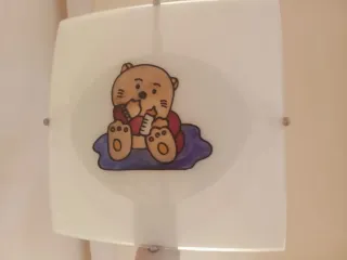 Lámpara techo infantil cristal labrado