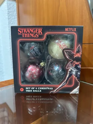 Set 4 Bolas Navidad Stranger Things Netflix