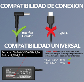 Caricabatterie portatile HP 45W per Stream, Pavilion, Spectre