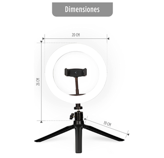 Aro de luz KSIX Studio Live con trípode plegable