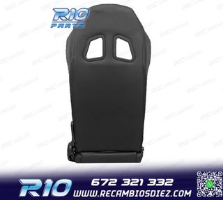 ASIENTO DEPORTIVO SEMI BAQUET UNIVERSAL LOOK SPARCO CUERO NE