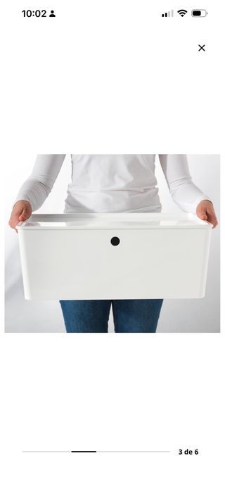 Cajas IKEA KUGGIS blancas. 15€ unidad.