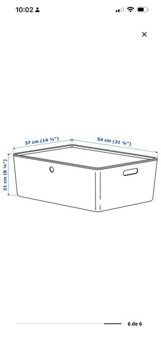 Cajas IKEA KUGGIS blancas. 15€ unidad.